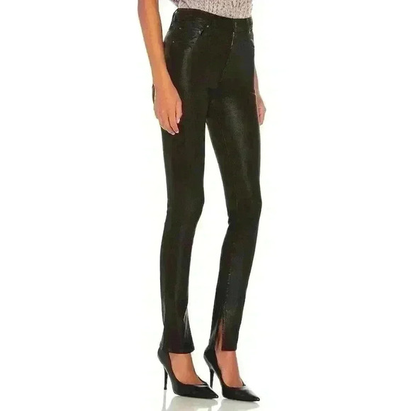 New NWT Rae High Rise Ankle Skinny in Coated Black JONATHAN SIMKHAI STANDARD Sz - Picture 3 of 5